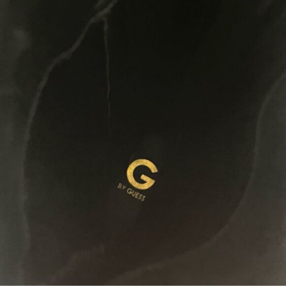 G by Guess Harson 5 Wide Calf Faux Suede Black Knee High Zip Up Boots Black 7.5 - Picture 13 of 13